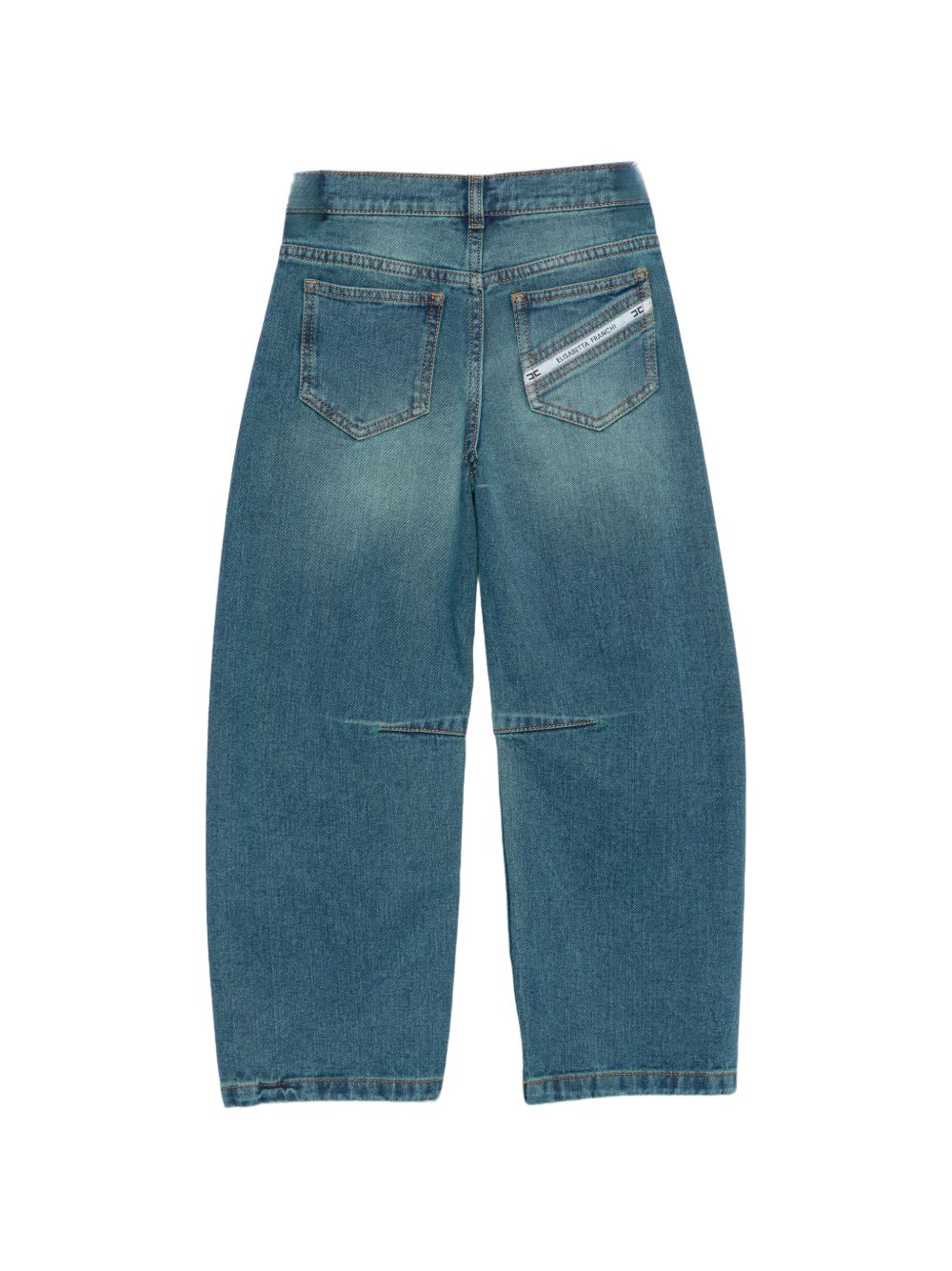 Jeans per bambina Elisabetta Franchi La Mia Bambina in denim con cuciture a contrasto EFPA323CDF011 4350 ElISABETTA FRANCHI KIDS
