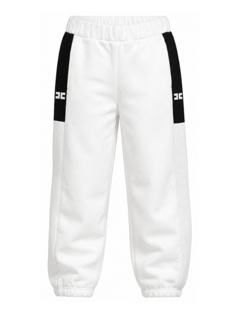 Pantaloni sportivi per bambina Elisabetta Franchi La Mia Bambina bianchi con logo sul davanti EFPA327CFF017 0077 ElISABETTA FRANCHI KIDS