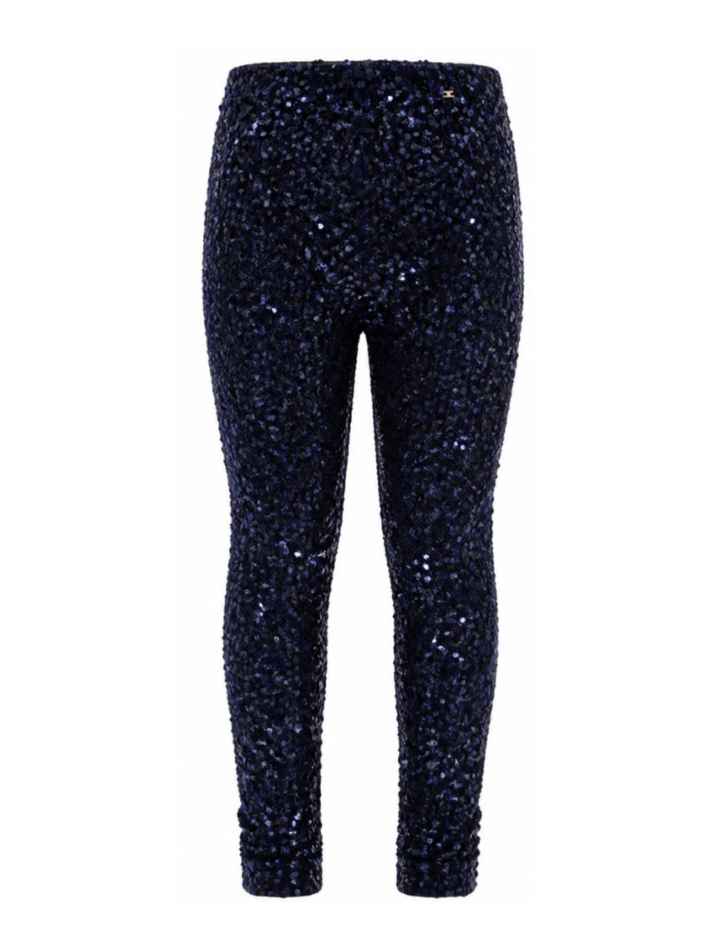 Leggins per bambina Elisabetta Franchi La Mia Bambina blu con paillettes all-over EFPA3360TV093 4035 ElISABETTA FRANCHI KIDS