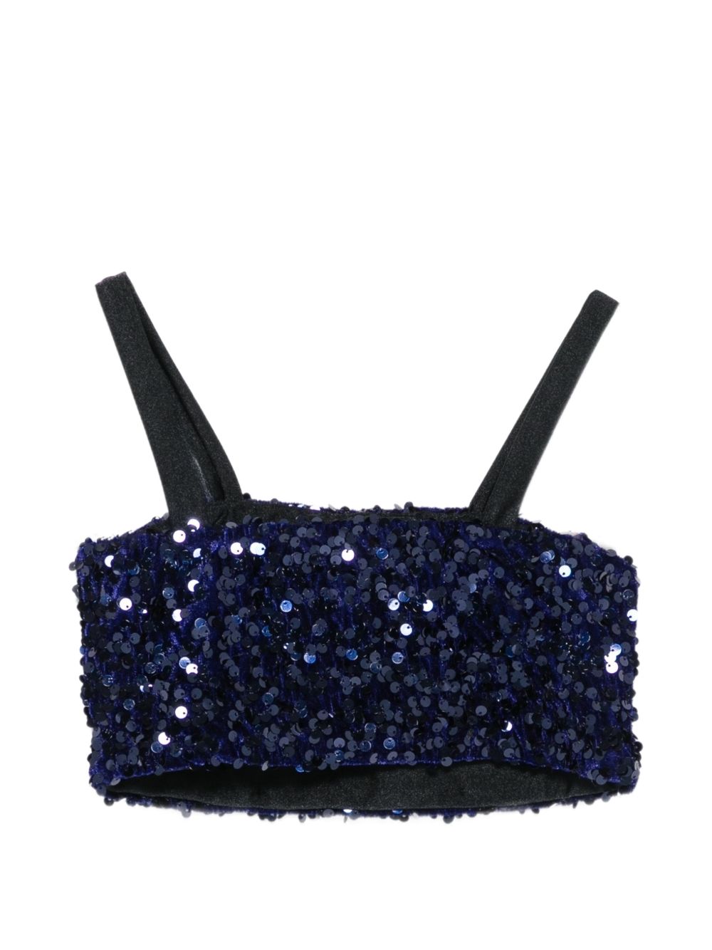 Top per bambina Elisabetta Franchi Kids blu con decorazioni di paillettes EFTO0190TV093 4035 ElISABETTA FRANCHI KIDS