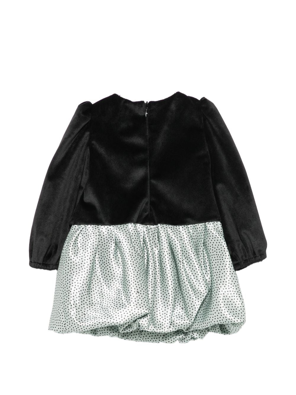 Abito per neonata Elisabetta Franchi La Mia Bambina nero con dettaglio a fiocco EGAB2520VE018 D579 ElISABETTA FRANCHI KIDS