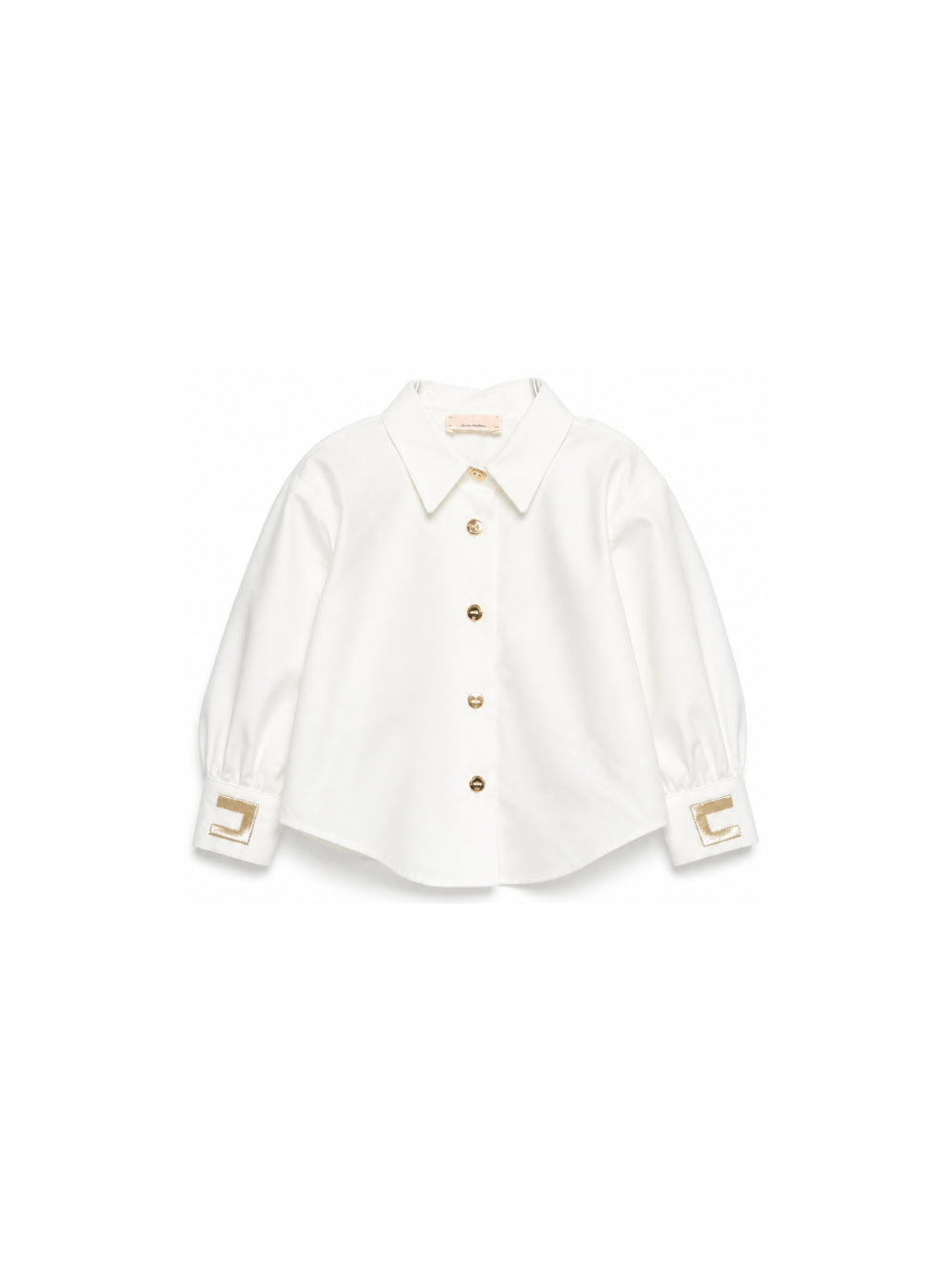 Camicia per neonata Elisabetta Franchi La Mia Bambina bianca con colletto classico EGCA0580CA235 0115 ElISABETTA FRANCHI KIDS