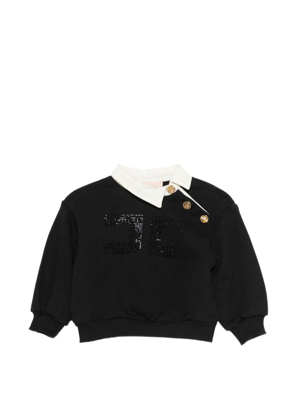 Felpa per neonata Elisabetta Franchi La Mia Bambina nera con strass EGFE0680FF002 DN00 ElISABETTA FRANCHI KIDS