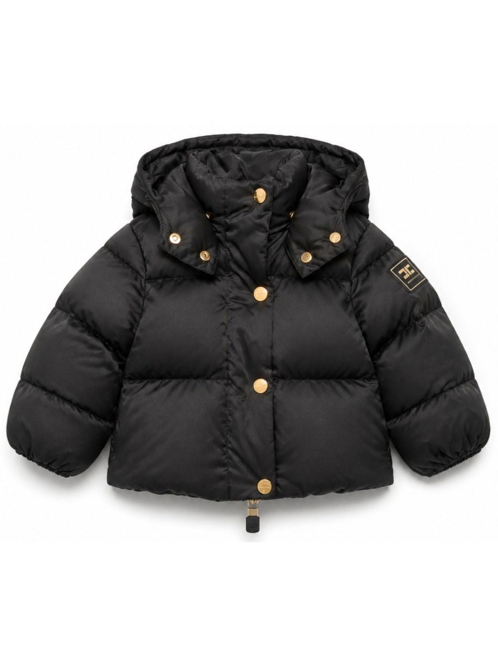 Giubbino per neonata Eisabetta Franchi La Mia Bambina Kids nero con cappuccio EGGB040CNY042 N000 ElISABETTA FRANCHI KIDS