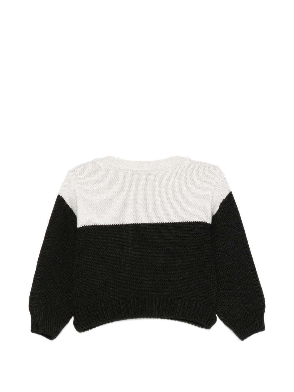 Maglione per neonata Elisabetta Franchi La Mia Bambina bianco e nero con design color-block EGMA053CFL098 0759 ElISABETTA FRANCHI KIDS