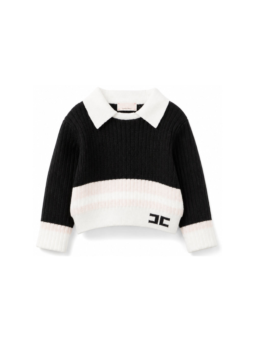Maglione per neonata Elisabetta Franchi La Mia Bambina multicolore con colletto classico EGMA054CFL040 D581 ElISABETTA FRANCHI KIDS