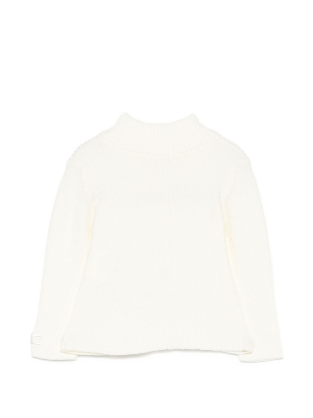 Maglione per neonata Elisabetta Franchi La Mia Bambina bianco con patch con logo EGMA059CFL040 0004 ElISABETTA FRANCHI KIDS