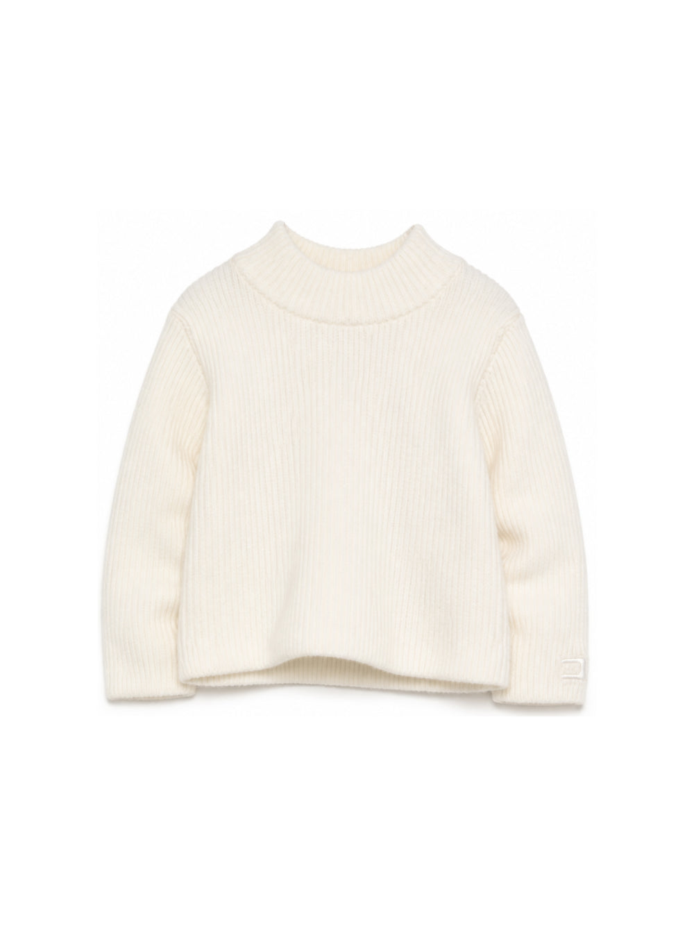 Maglione per neonata Elisabetta Franchi La Mia Bambina bianco con patch con logo EGMA059CFL040 0004 ElISABETTA FRANCHI KIDS
