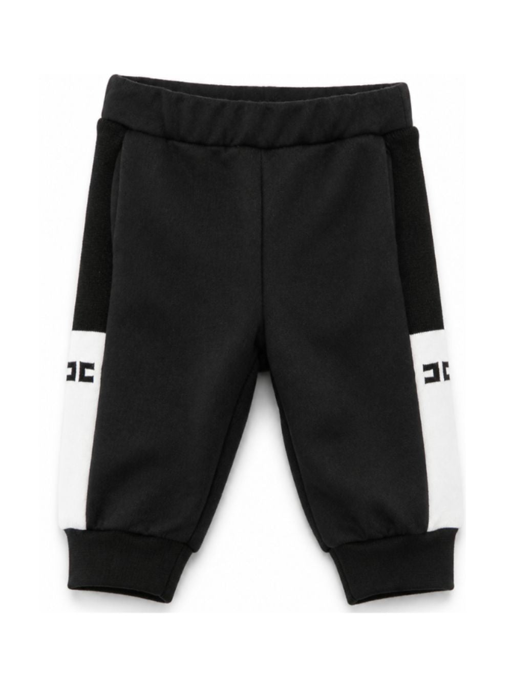 Pantaloni per neonata Elisabetta Franchi La Mia Bambina neri con inserti in colore bianco EGPA096CFF017 N101 ElISABETTA FRANCHI KIDS