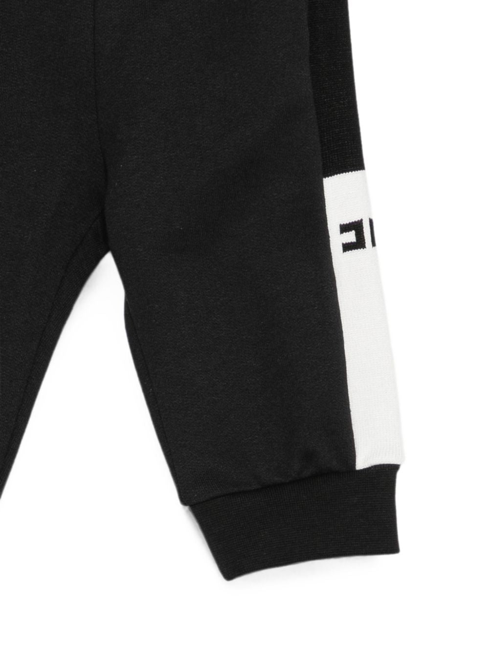 Pantaloni per neonata Elisabetta Franchi La Mia Bambina neri con inserti in colore bianco EGPA096CFF017 N101 ElISABETTA FRANCHI KIDS