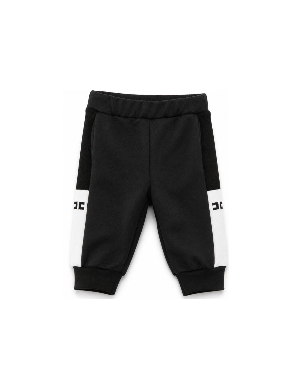 Pantaloni per neonata Elisabetta Franchi La Mia Bambina neri con inserti in colore bianco EGPA096CFF017 N101 ElISABETTA FRANCHI KIDS