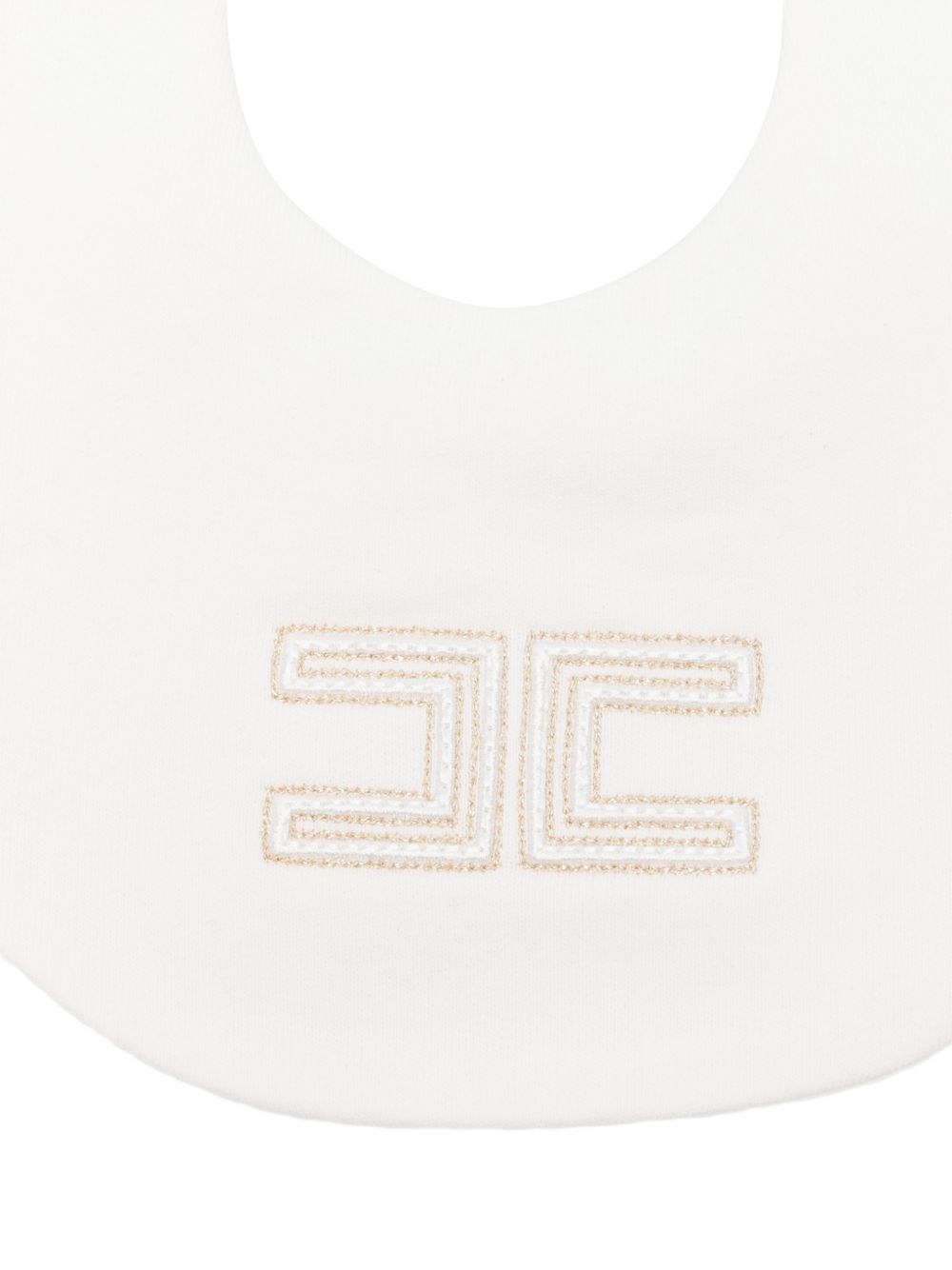 Bavaglino per neonata Elisabetta Franchi La Mia Bambina bianco con logo ENBA0730FF002 0115 ElISABETTA FRANCHI KIDS