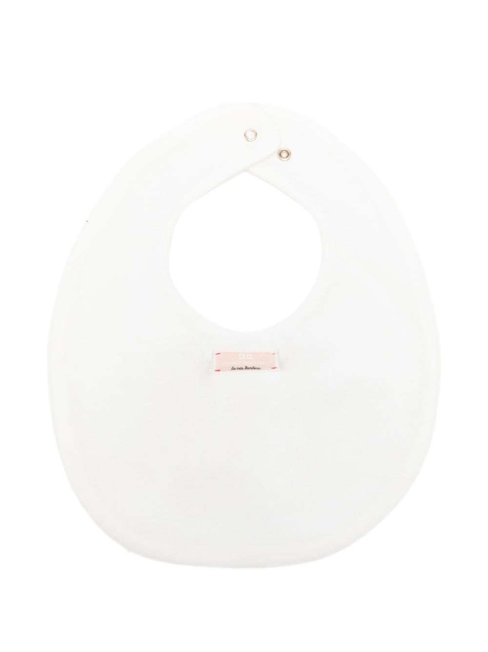 Bavaglino per neonata Elisabetta Franchi La Mia Bambina bianco con logo ENBA0730FF002 0115 ElISABETTA FRANCHI KIDS