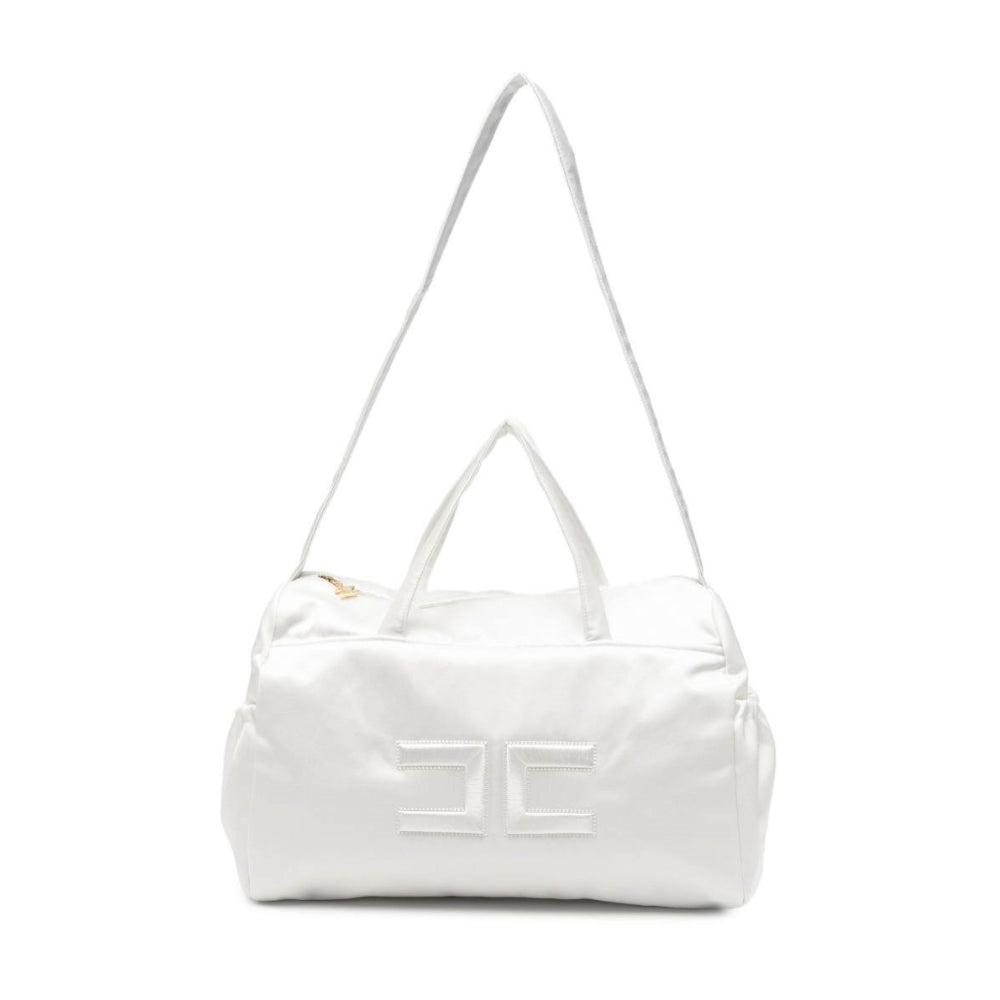 Borsa fasciatoio per neonata Elisabetta Franchi La Mia Bambina bianca con logo sul davanti ENBO0290RA016 0004 ElISABETTA FRANCHI KIDS