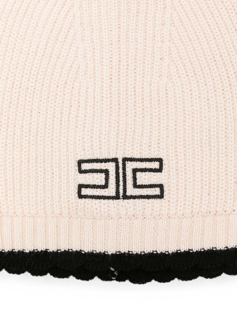 Cappello per neonata Elisabetta Franchi La Mia Bambina rosa con logo ricamato sul davanti ENCP086CFL001 0188 ElISABETTA FRANCHI KIDS