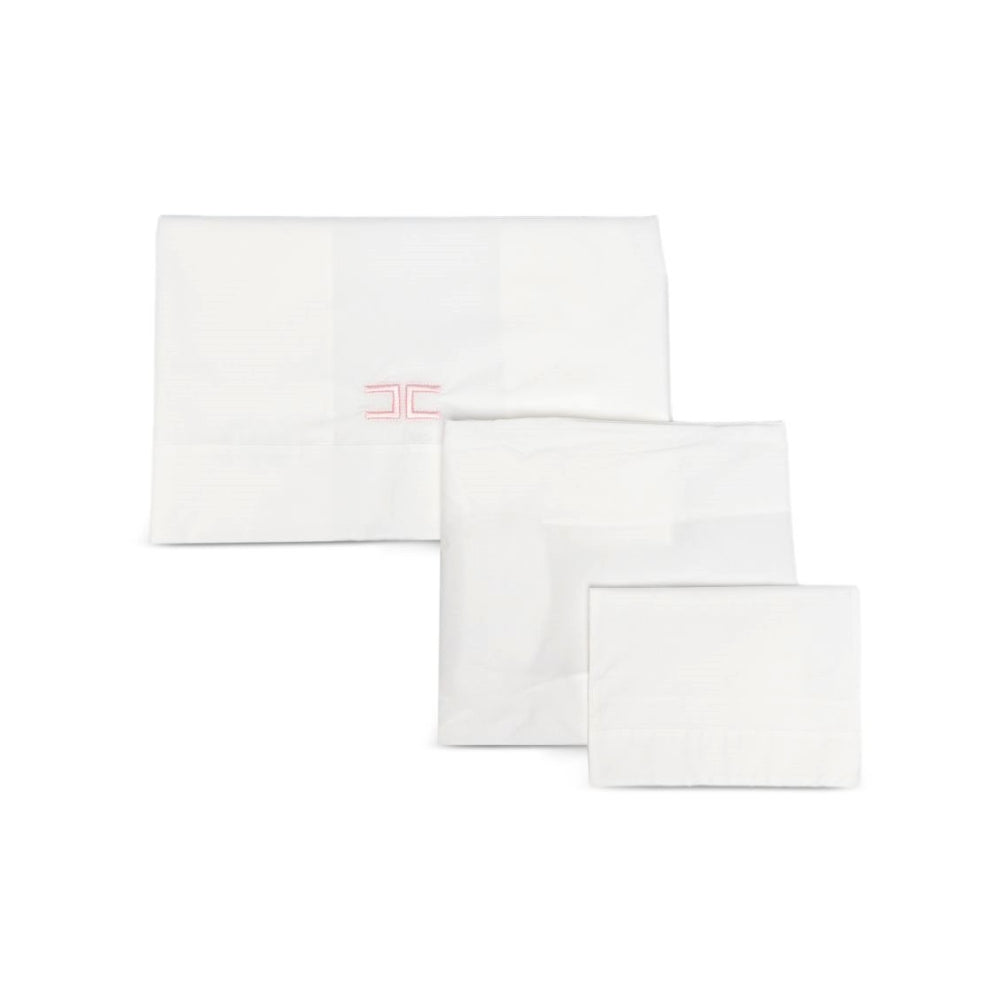 Set di biancheria per neonata Elisabetta Franchi La Mia Bambina bianco con logo sul davanti ENLE0210CA270 0186 ElISABETTA FRANCHI KIDS