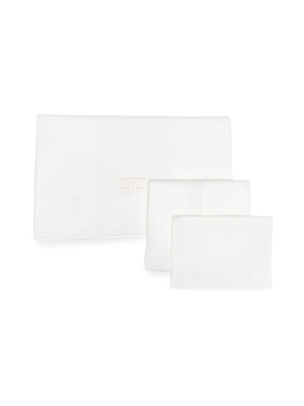 Set di biancheria per neonata Elisabetta Franchi La Mia Bambina bianco con logo sul davanti ENLE0210CA270 0195 ElISABETTA FRANCHI KIDS