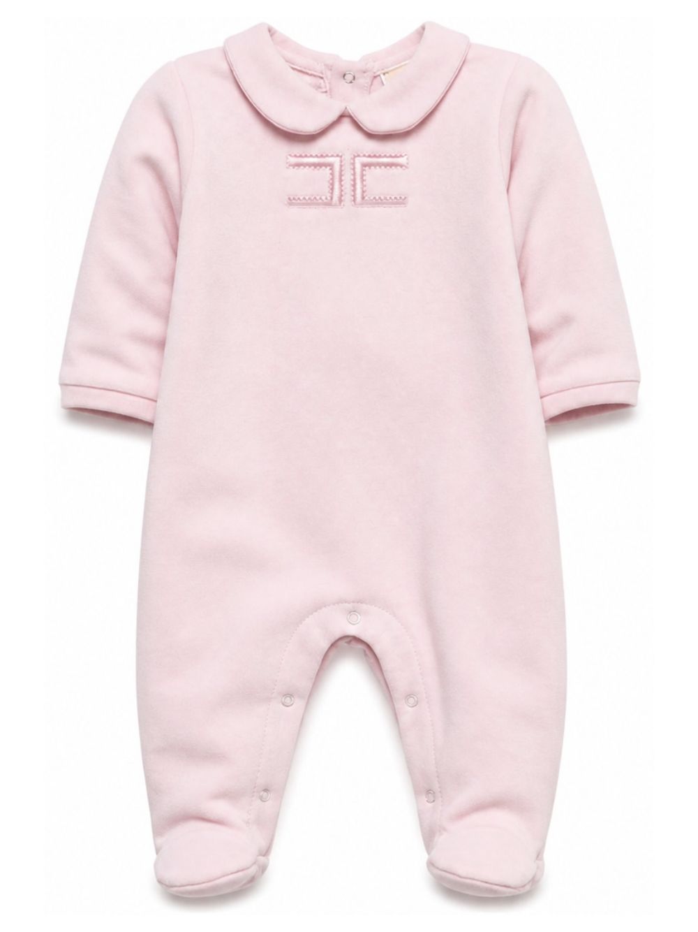 Tutina per neonata Elisabetta Franchi La Mia Bambina rosa con colletto Peter Pan ENTU1620FF002 C070 ElISABETTA FRANCHI KIDS