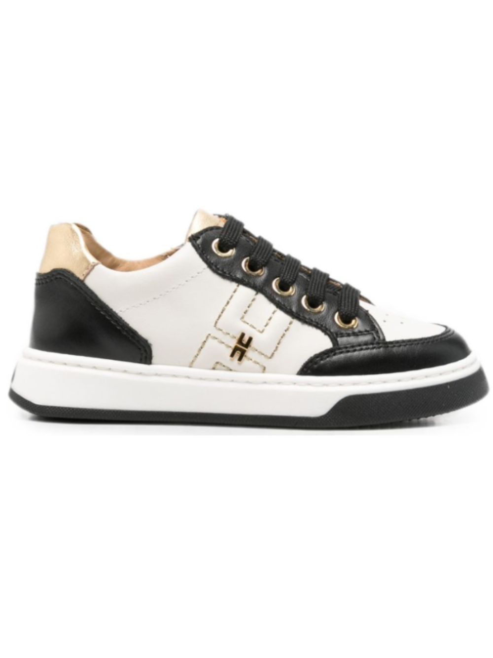 Sneakers per bambina Elisabetta Franchi La Mia Bambina bianche con chiusra laterale con zip F1A9E06511251 A870 ElISABETTA FRANCHI KIDS