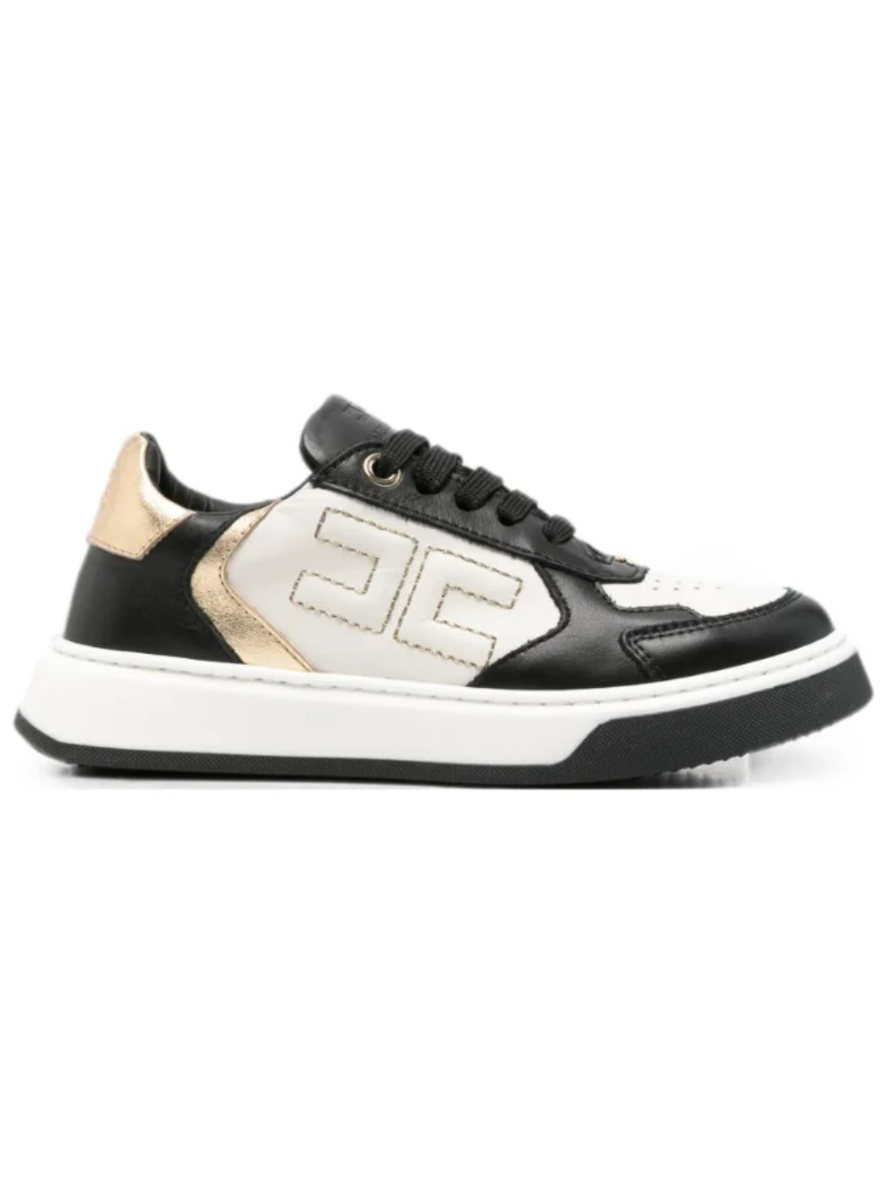 Sneakers per bambina Elisabetta Franchi La Mia Bambina nere con design a inserti F4A9E06711251 A870 ElISABETTA FRANCHI KIDS