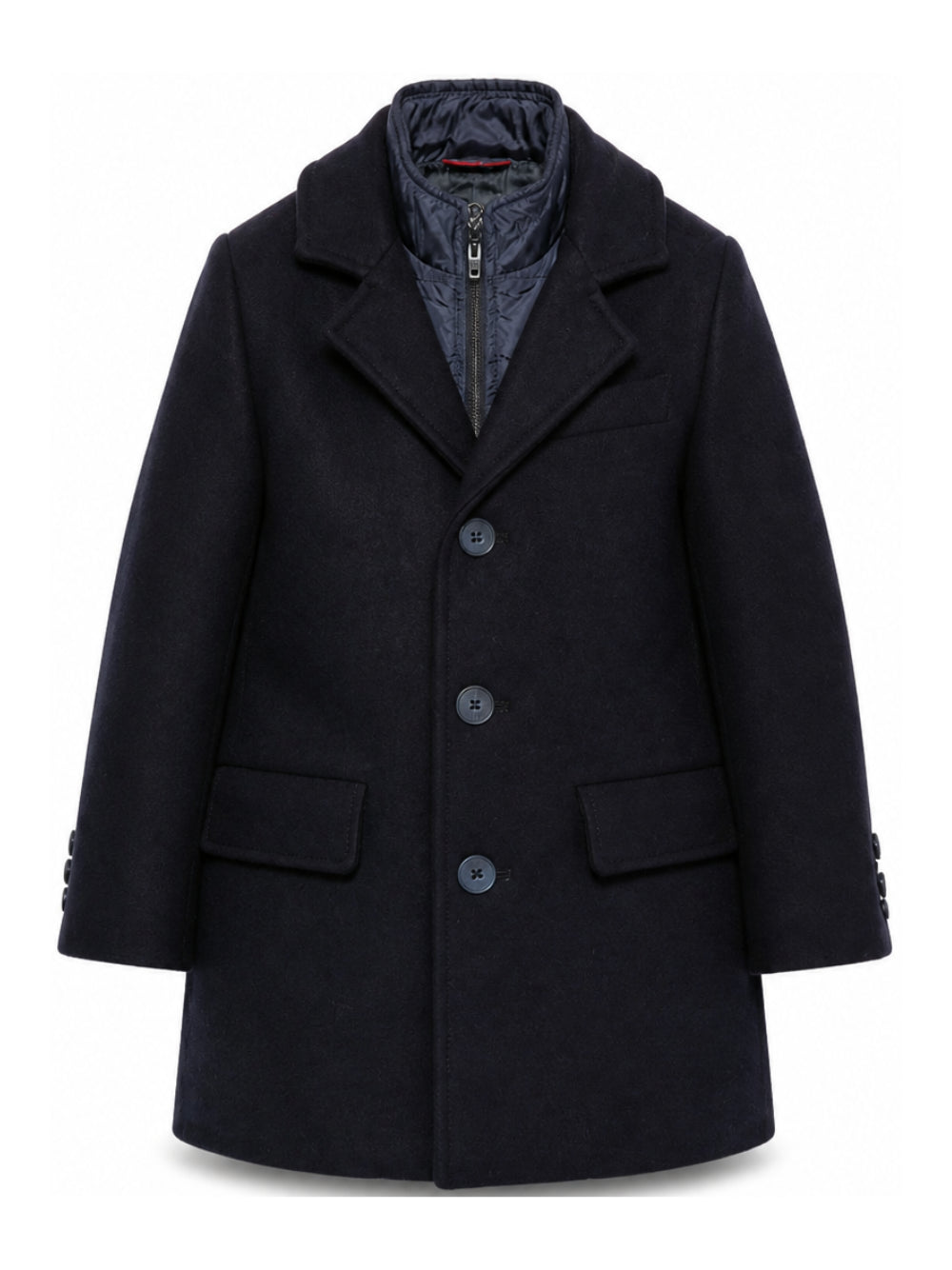 Cappotto per bambino Fay Kids blu con revers a lancia FZ2H10 E0259 621 FAY KIDS