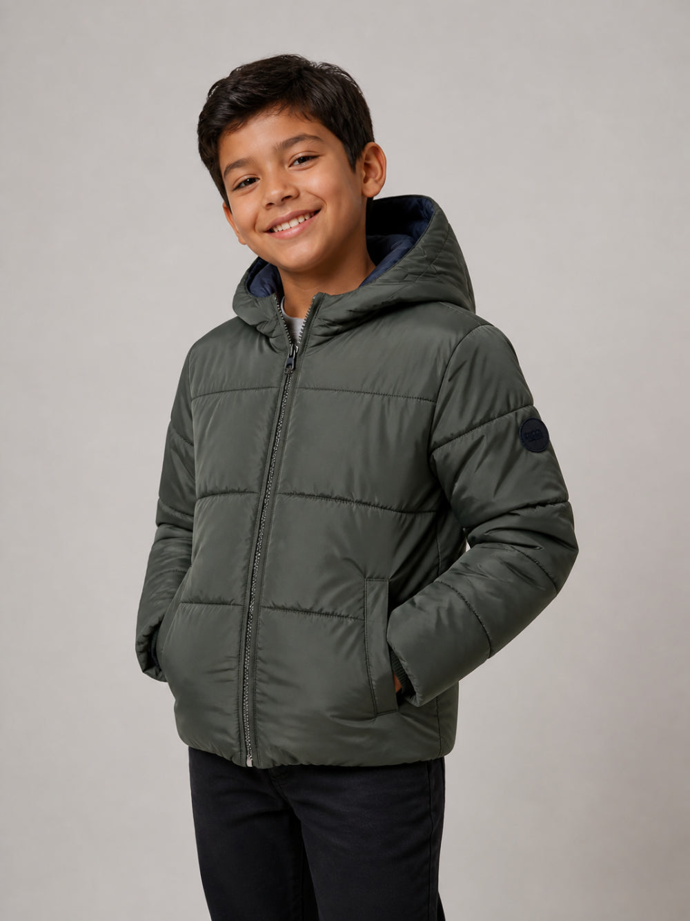 Giubbino per bambino Fay Kids grigio con design imbottito FZ2H57 N0397 720BL FAY KIDS