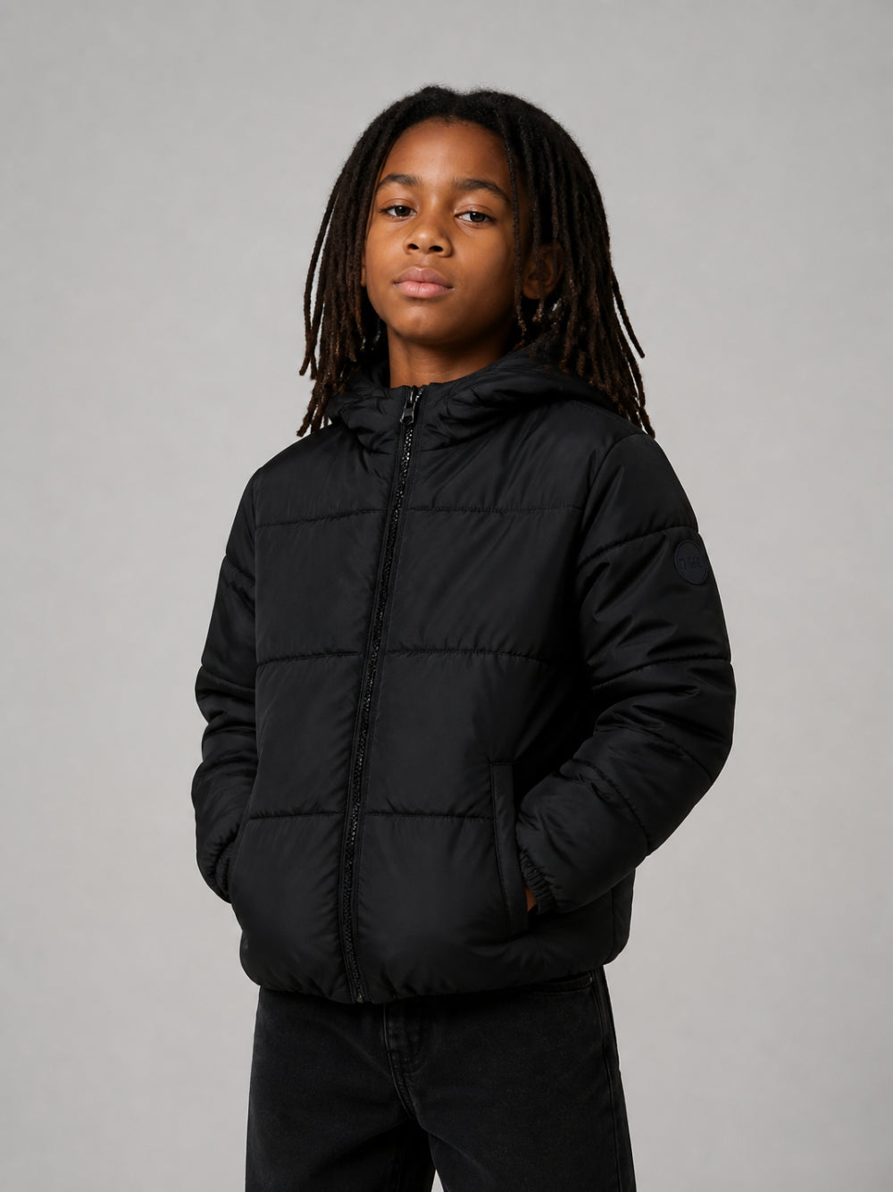 Giubbino per bambino Fay Kids nero con design imbottito FZ2H57 N0397 930NE FAY KIDS