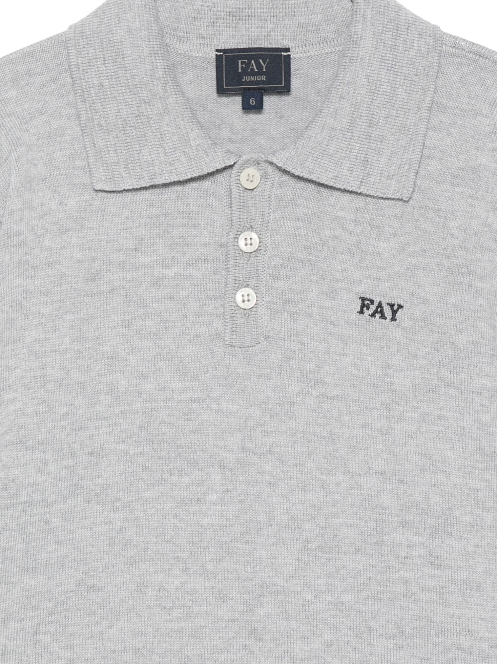 Maglione per bambino Fay Kids grigio con colletto stile polo FZ9H20 W0033 805 FAY KIDS