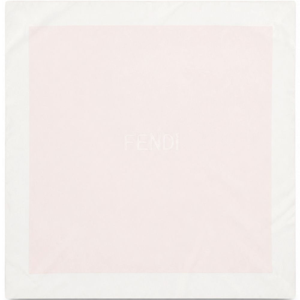 Coperta per neonata Fendi Kids rosa con logo sul davanti BUJ340 8RA F0C11 FENDI KIDS
