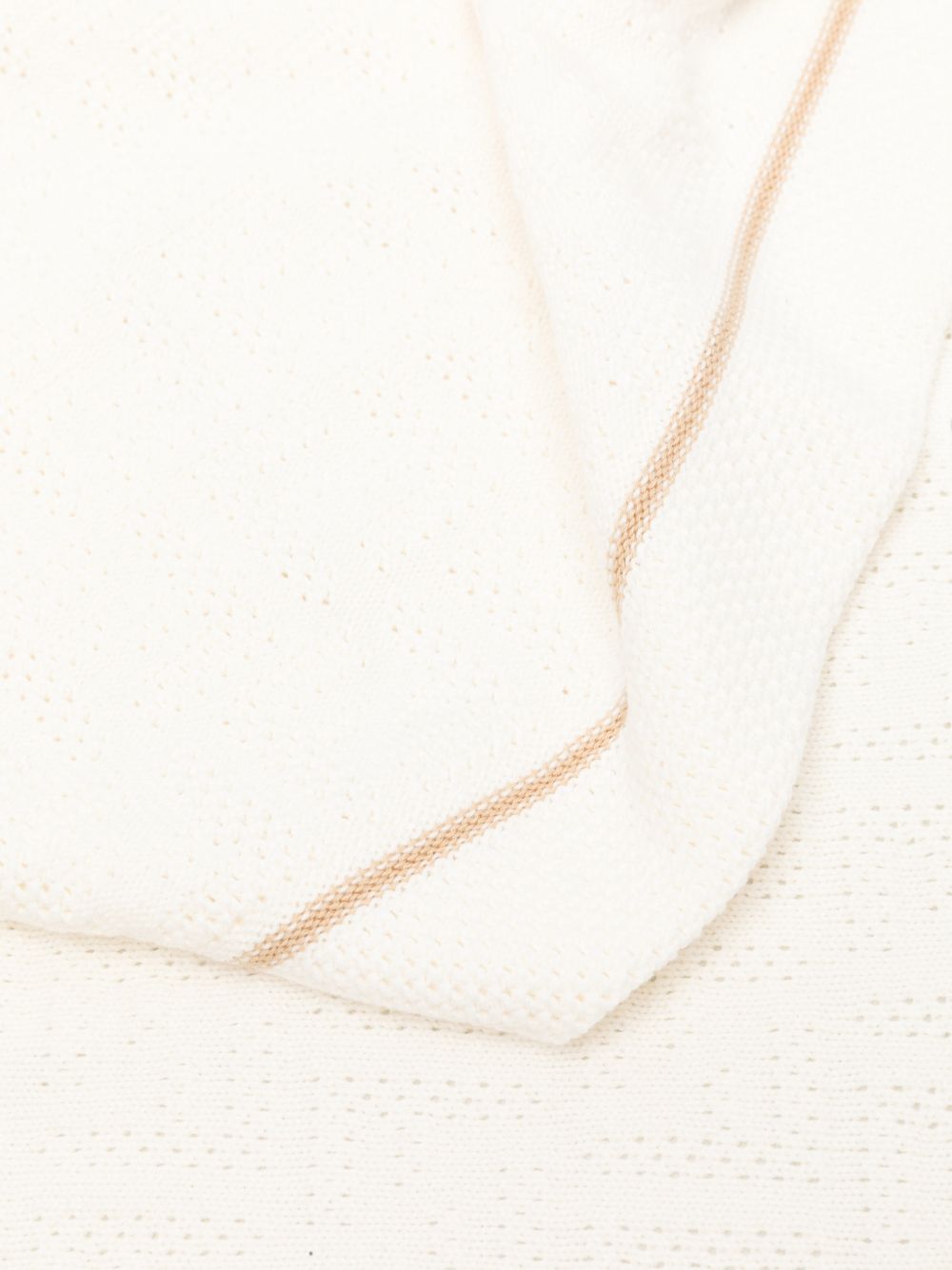 Coperta per neonati Fendi Kids bianca con dettagli traforati BUJ349 AJ8T F0J0J FENDI KIDS
