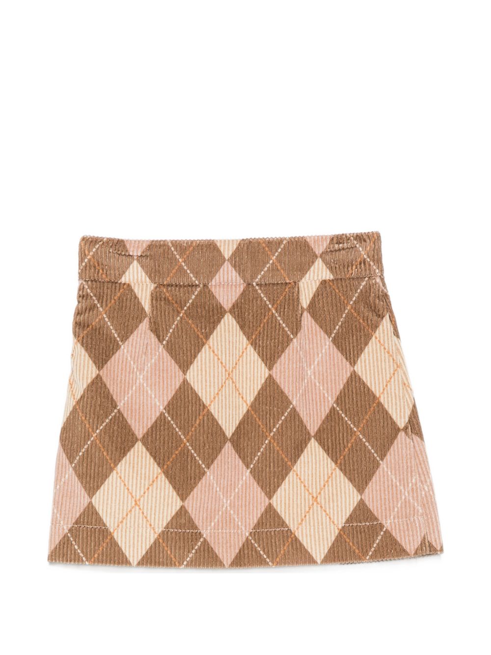 Gonna per bambina Fendi Kids marrone con motivo a rombi JFE215 AY8U F1PNJ FENDI KIDS