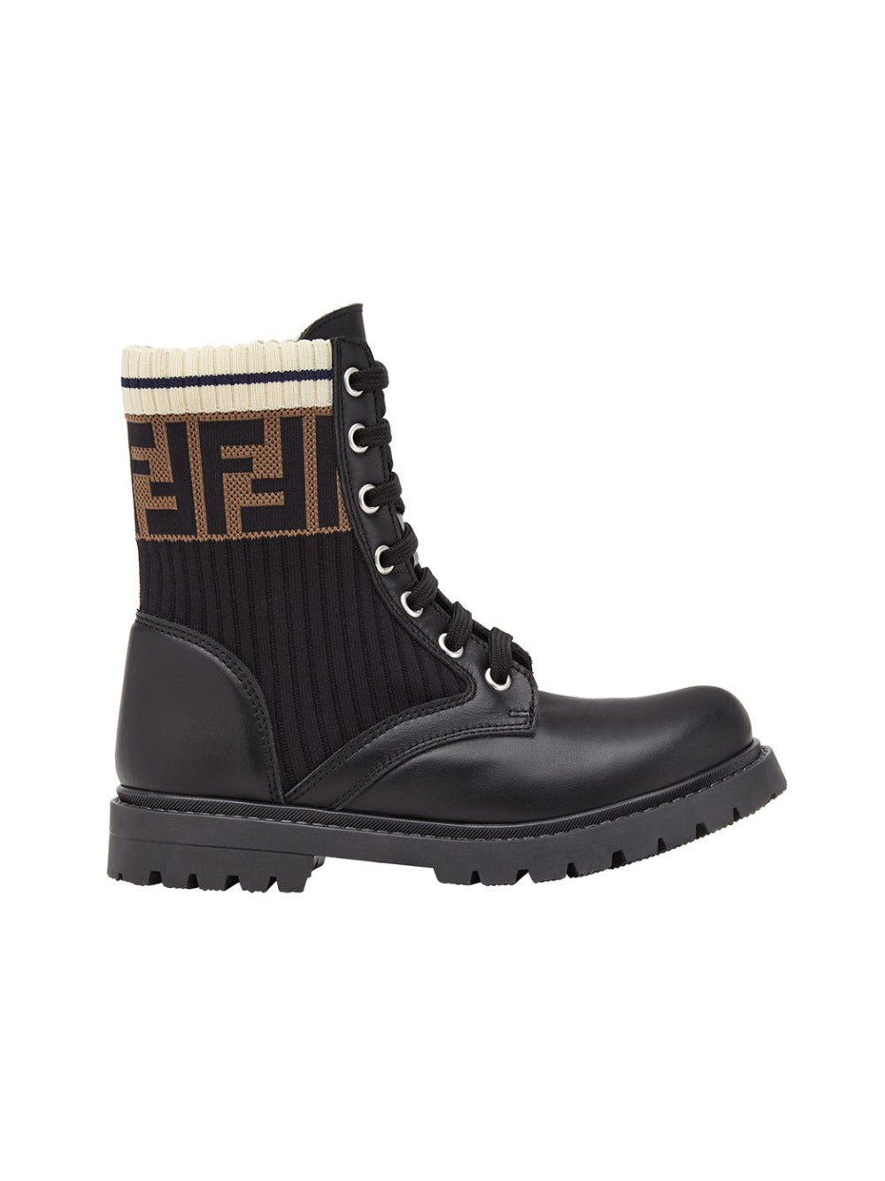 Stivali per bambina Fendi Kids neri con motivo FF JMR329 A8CU F17SD FENDI KIDS