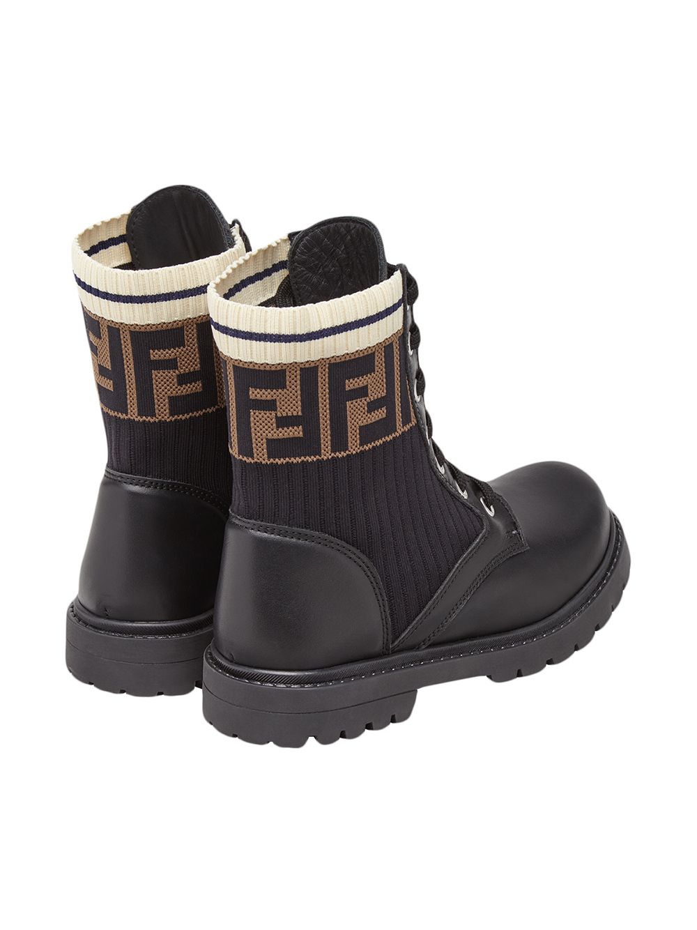 Stivali per bambina Fendi Kids neri con motivo FF JMR329 A8CU F17SD FENDI KIDS
