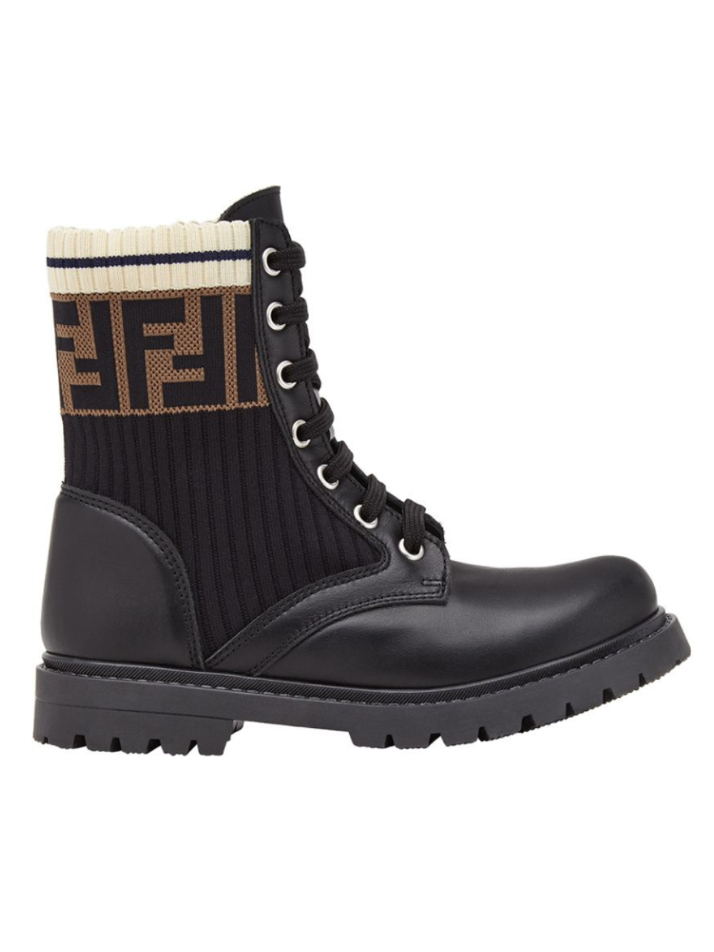 Stivali per bambina Fendi Kids neri con motivo FF JMR329 A8CU F17SD FENDI KIDS