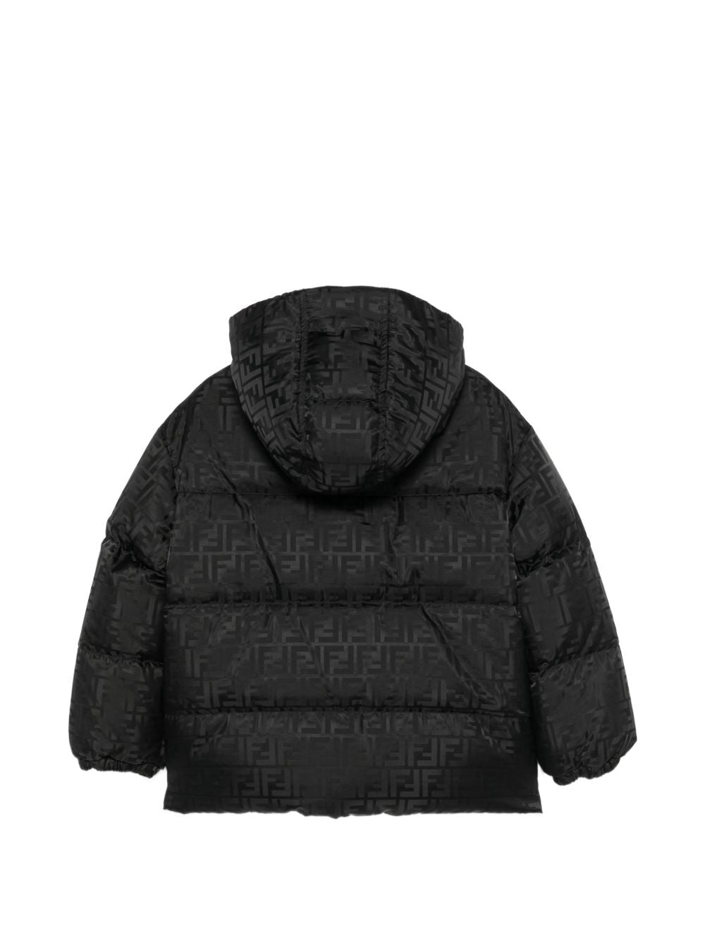 Giacca trapuntata per bambino Fendi Kids nera con logo FF JUA282 AJ8U F0GME FENDI KIDS