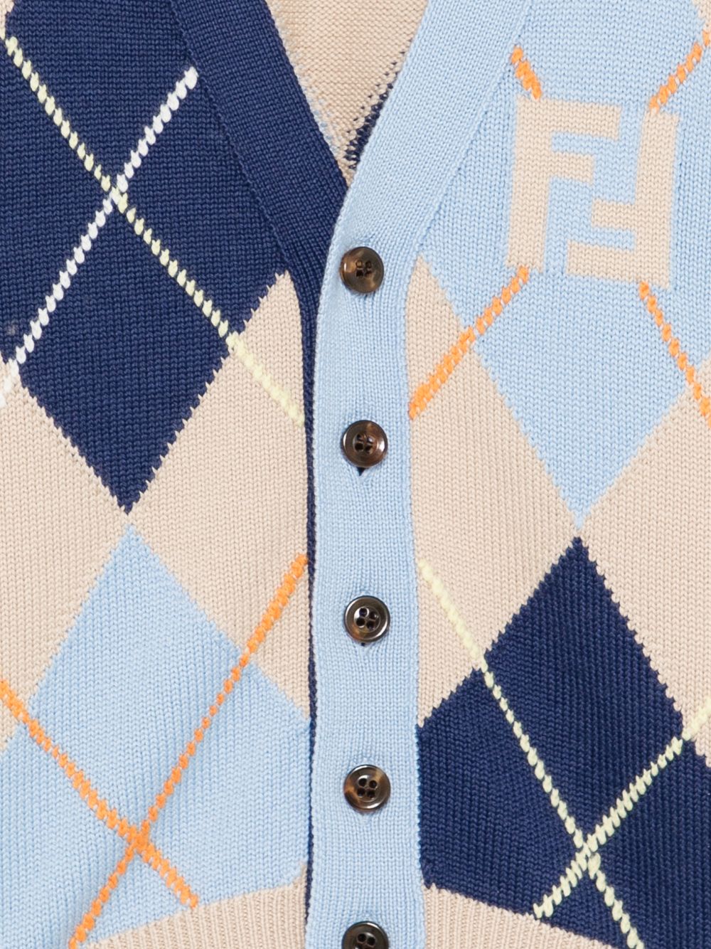 Maglione per bambino Fendi Kids multicolore con motivo argyle JUG223 AJ8X F1I11 FENDI KIDS