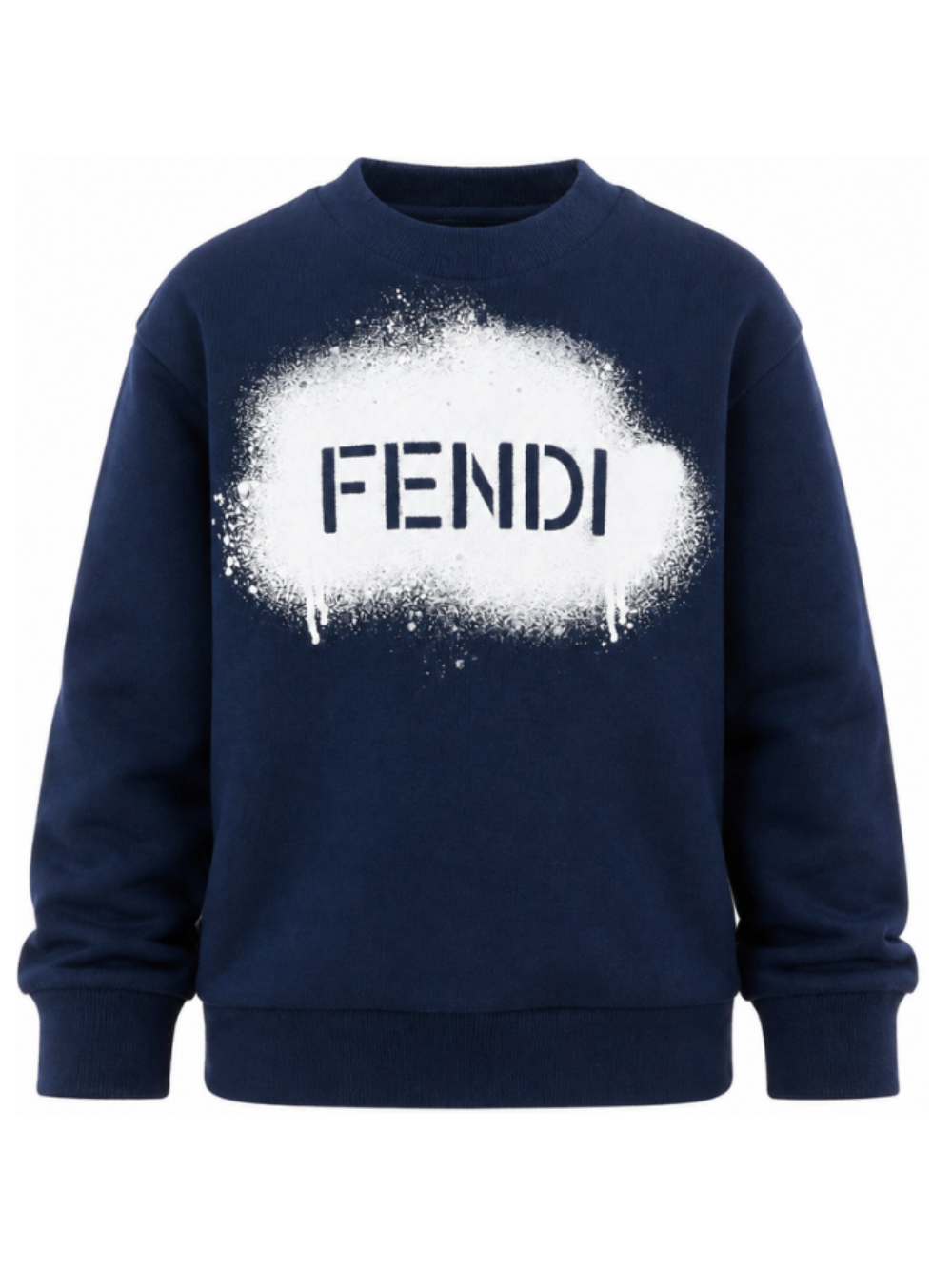 Felpa per bambino Fendi Kids blu con stampa grafica sul davanti JUH118 5V0 F1PMC FENDI KIDS