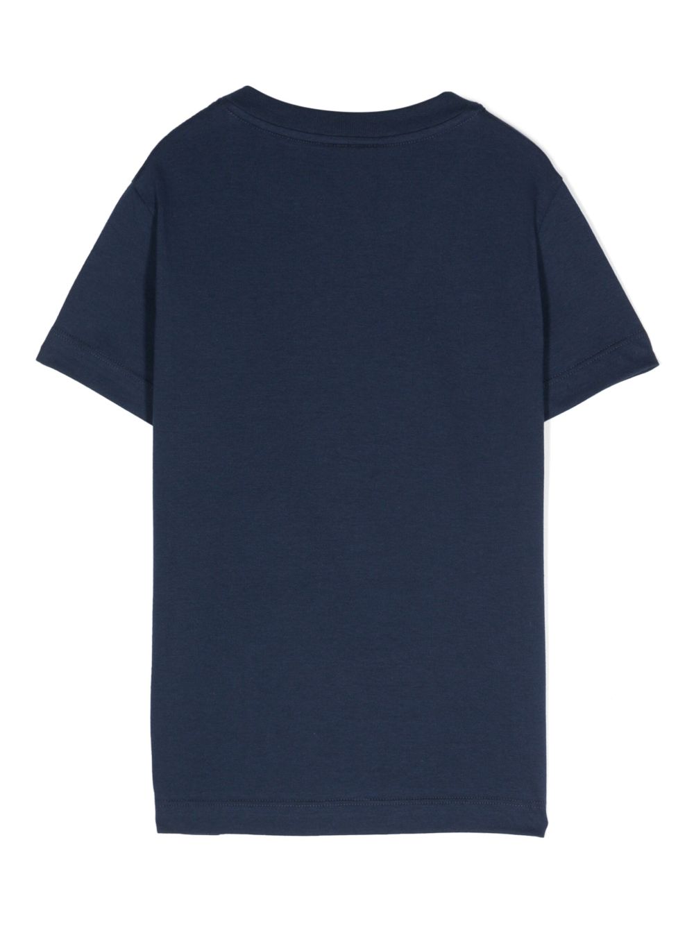 T-shirt per bambino Fendi Kids blu navy con stampa logo sul davanti JUI162 7AJ F1I11 FENDI KIDS