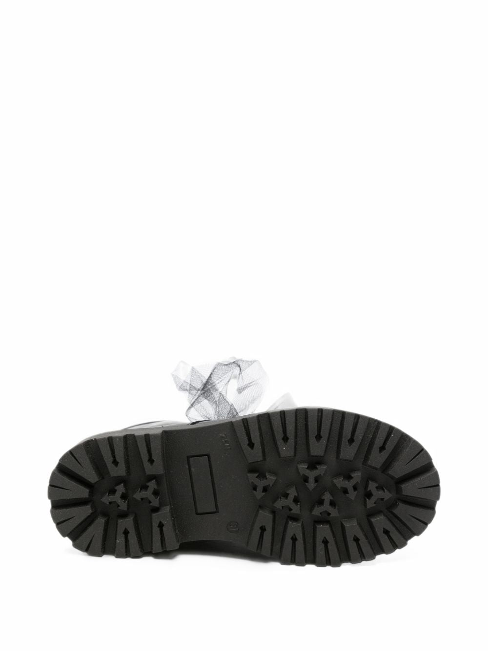 Stivali per bambina Florens Kids nera in pelle con dettaglio fiocco in tulle F2971 CAM NERO FLORENS KIDS