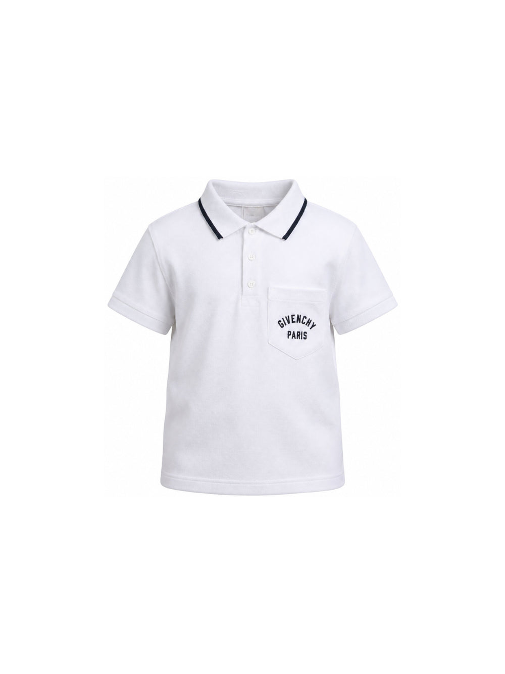 Polo per bambino Givenchy Kids bianca a maniche corte con logo H31278 10P GIVENCHY KIDS