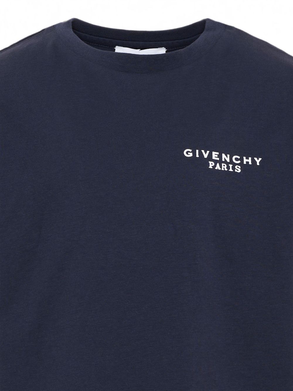 T-shirt per bambino Givenchy Kids blu navy con stampa logo sul petto H31280 853 GIVENCHY KIDS