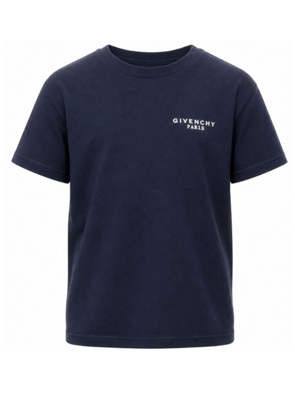 T-shirt per bambino Givenchy Kids blu navy con stampa logo sul petto H31280 853 GIVENCHY KIDS