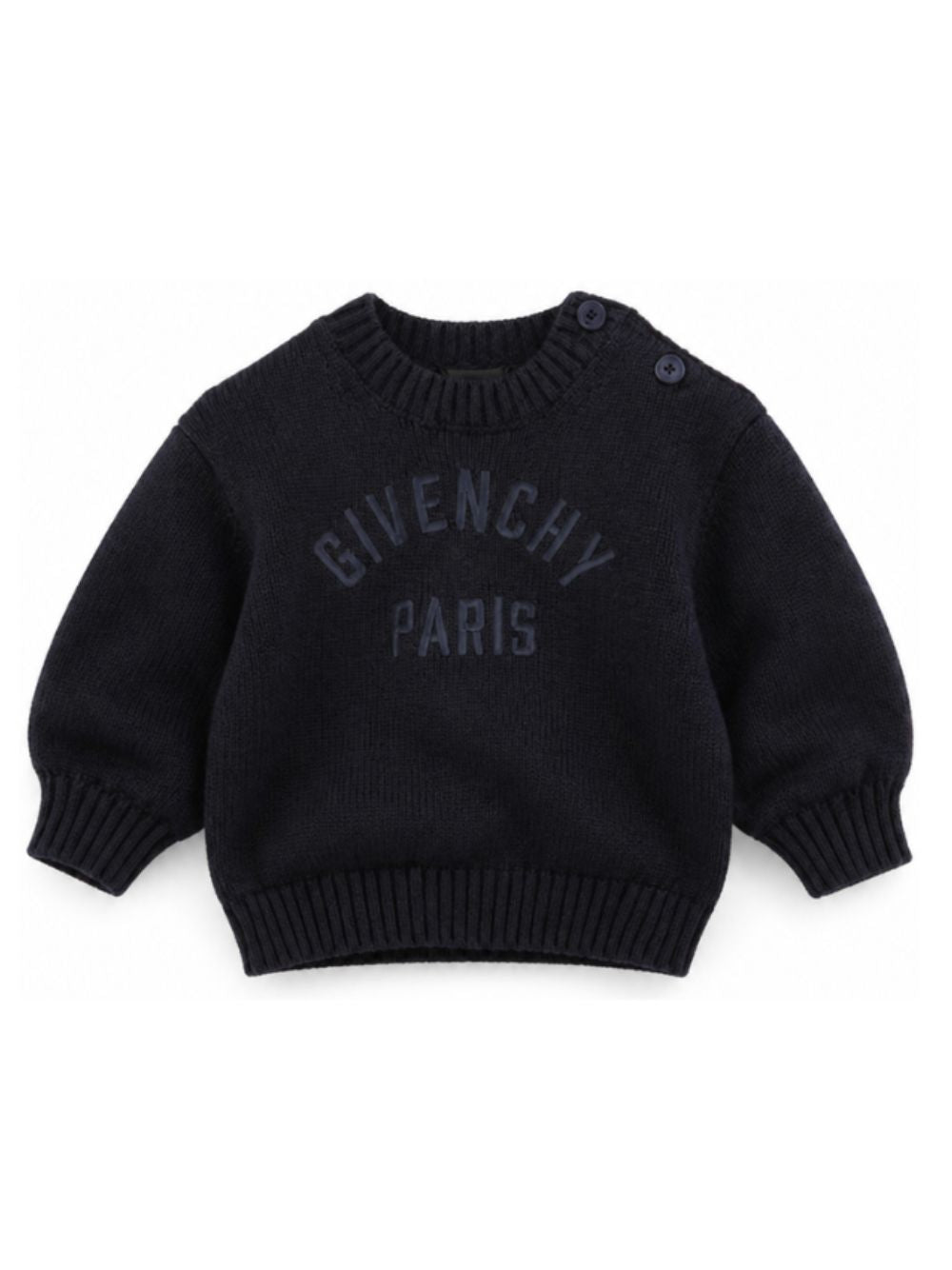 Maglione per neonato Givenchy Kids blu con ricamo logo H31294 853 GIVENCHY KIDS