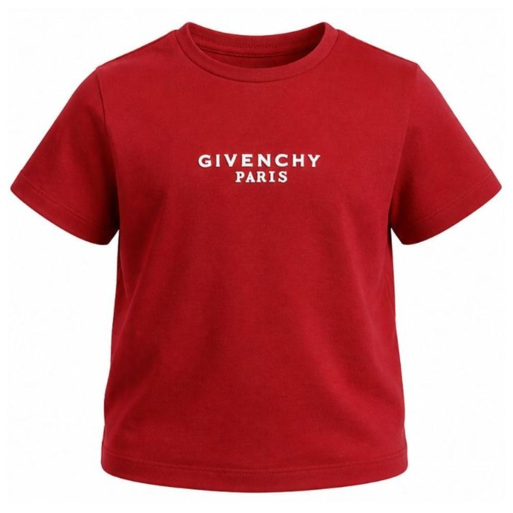 T-shirt per bambina Givenchy Kids rossa con logo sul davanti H31315 96D GIVENCHY KIDS