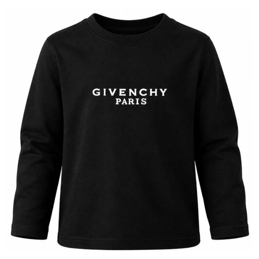 T-shirt per bambino Givenchy Kids nero con stampa logo sul davanti H31321 09B GIVENCHY KIDS