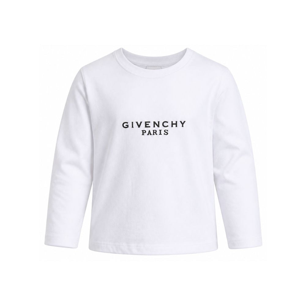 T-shirt per bambino Givenchy Kids bianca con stampa logo sul davanti H31321 10P GIVENCHY KIDS