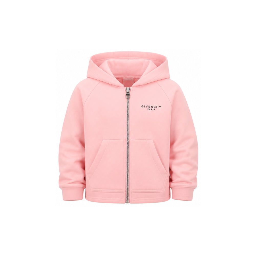 Felpa per bambina Givenchy Kids rosa con dettaglio logo H31327 46G GIVENCHY KIDS