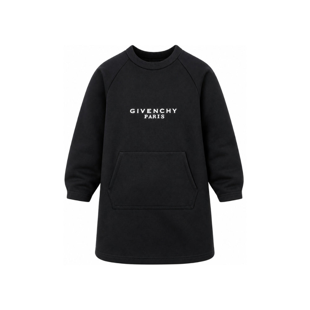 Abito per bambina Givenchy Kids nero con dettaglio logo H31331 09B GIVENCHY KIDS