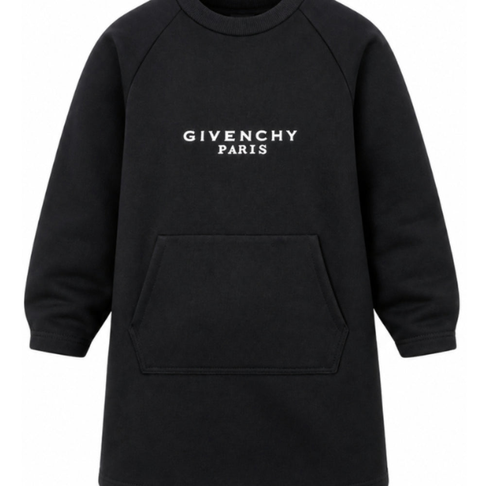 Abito per bambina Givenchy Kids nero con dettaglio logo H31331 09B GIVENCHY KIDS