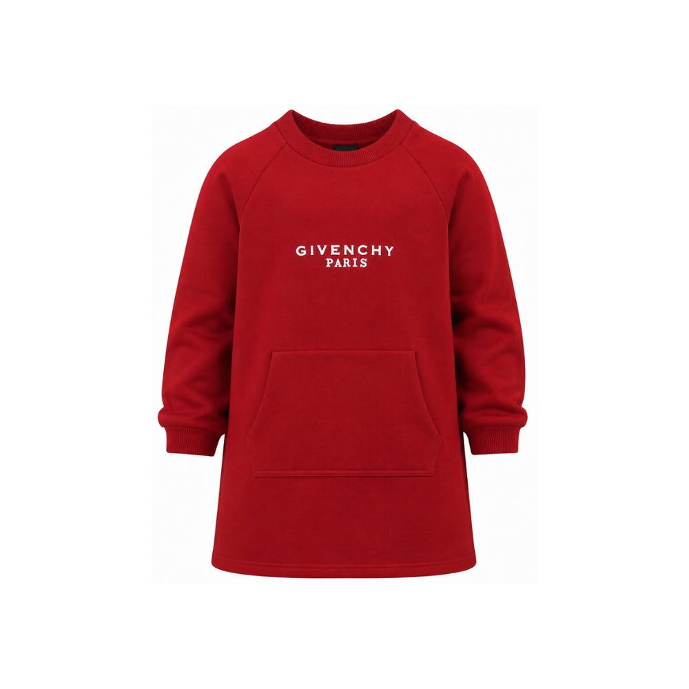 Abito per bambina Givenchy Kids rosso con dettaglio logo H31331 96D GIVENCHY KIDS